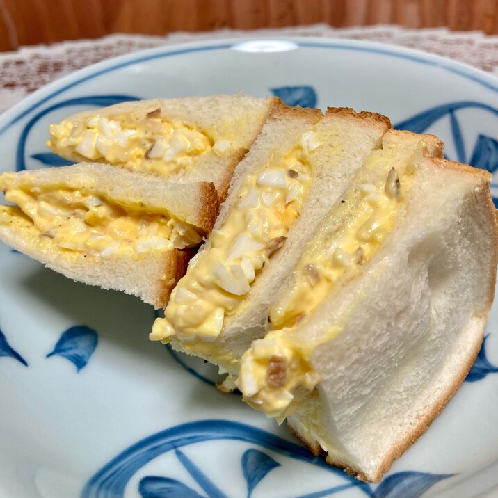 いぶりがっこ入り❗️グレードUPの卵☆サンドイッチ